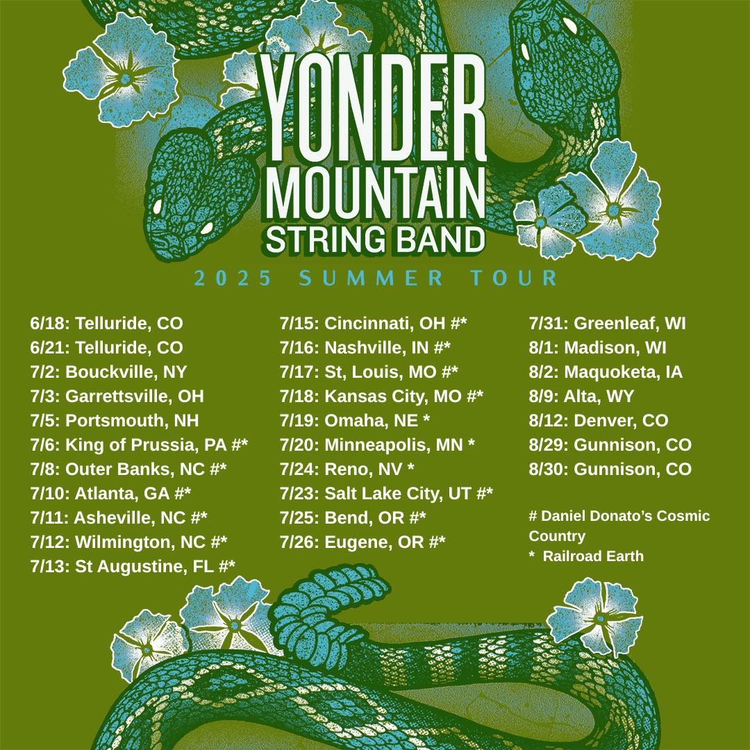 OUR SUMMER TOUR KICKS OFF THIS WEEK! ☀️🎻🏔️🪕✨
We’ve got a packed season of shows coming your way—and we’ll be joined by our friends @thedanieldonato and @railroadearth at stops all across the country!
Find your city, grab your crew, and let’s have an awesome summer! Tickets are movin’ fast, don’t miss out!
Link in bio for tickets!
#YMSB #SummerTour2025 #LiveBluegrass #Jamgrass #DanielDonatosCosmicCountry #RailroadEarth